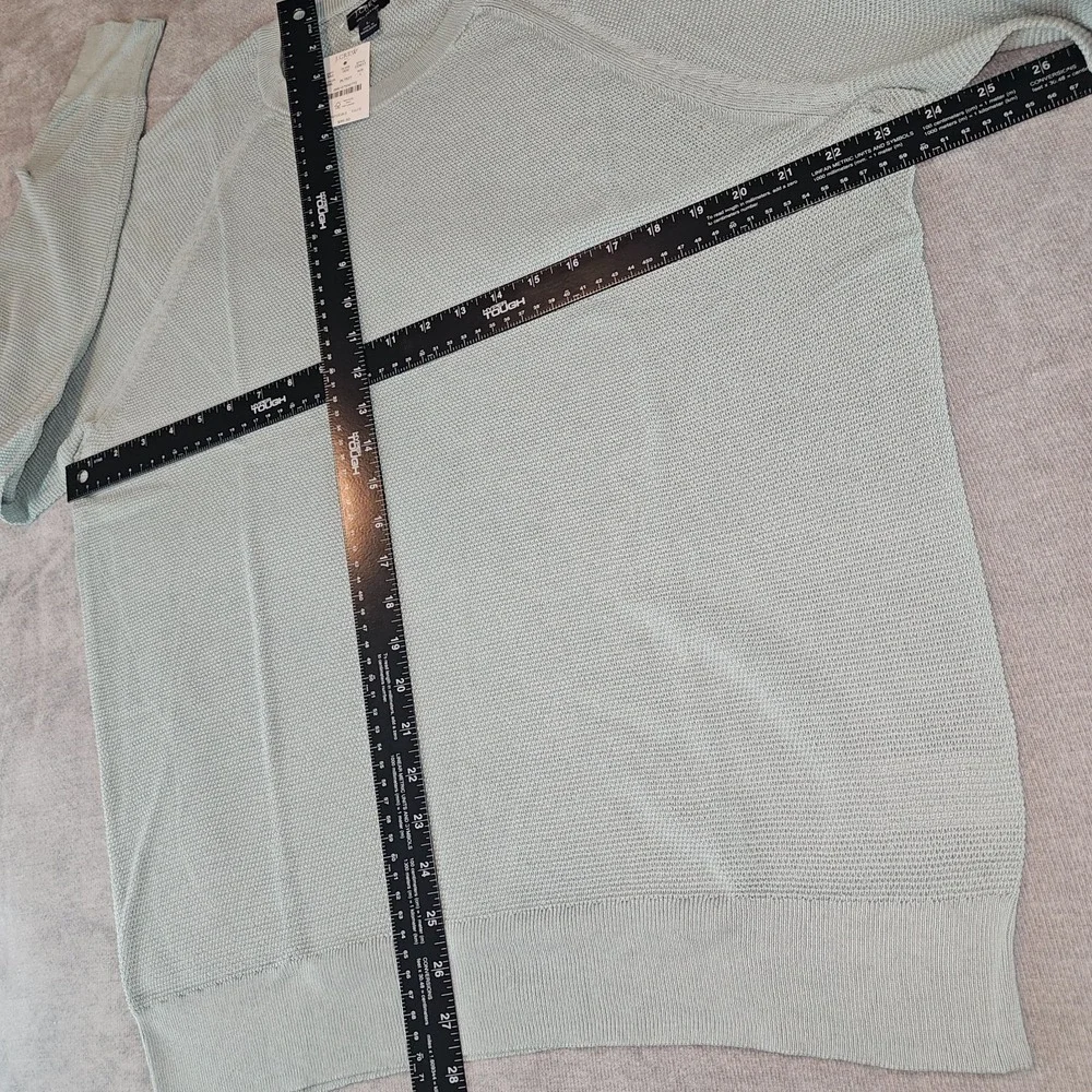 J.Crew Crewneck Sweater Men's Large Green 100% Cotton Textured Raglan L CD617